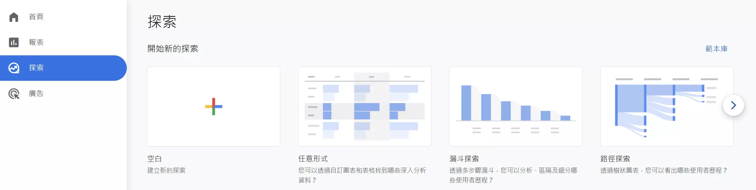 Google Analytics探索報表