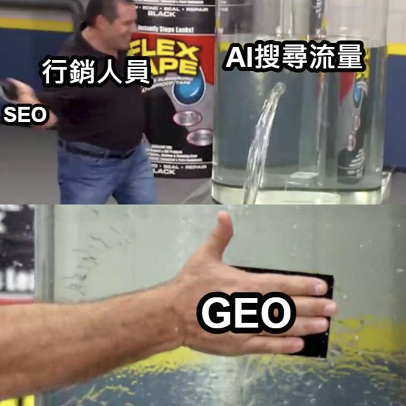 SEO和GEO的迷因梗圖