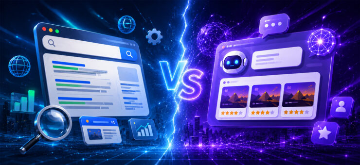傳統搜尋 VS AI 搜尋